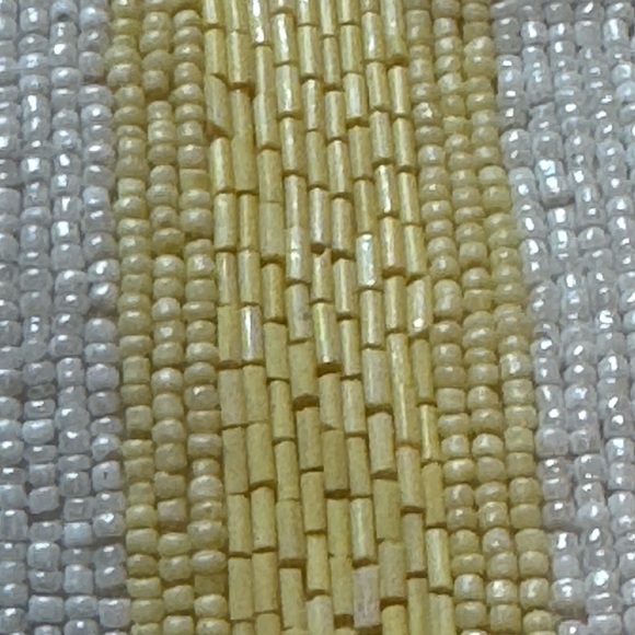 NWT TJ MAXX/ Marshalls viral India yellow striped beaded bag - Picture 6 of 10